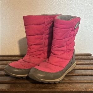 Pink Quilted Sorel Winter Boots